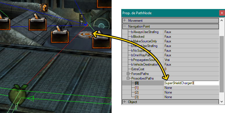 Chemin rouge car proscrit