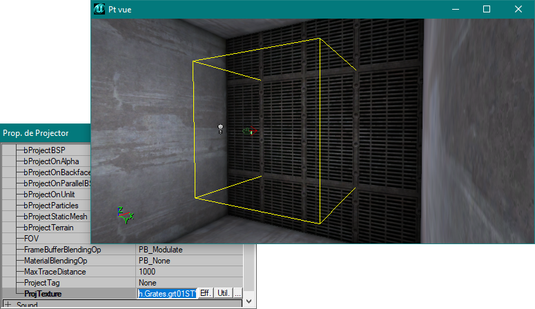 Projection avec paramètres de base