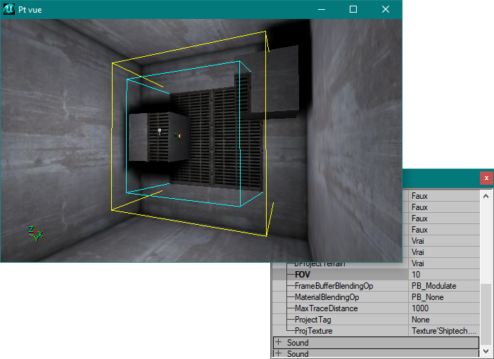 Projector avec FOV supérieur à 0