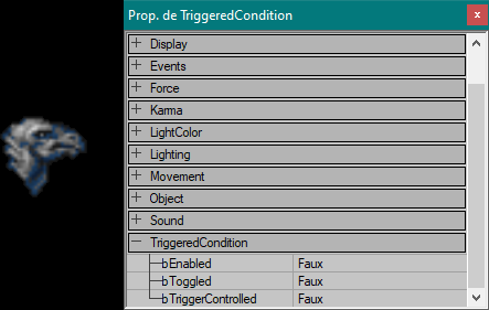 Actor TriggeredCondition et ses paramètres propres