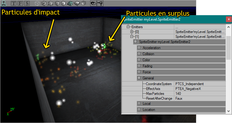 Spawn des particules en surplus au niveau de l'actor