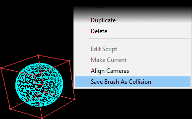 Création d'une collision avec un brush