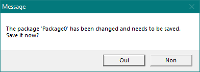 Demande de l'éditeur pour sauvegarder un package de static-mesh