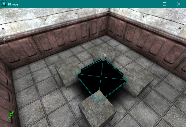 Static-mesh noir car aucun de ses vertices ne peut recevoir de lumière