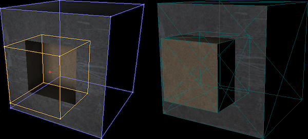 Static-mesh incluant la version additive d'un brush soustrait