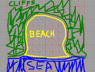 Plan de scène de plage