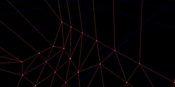 Relief à l'extrême bord du brush de terrain