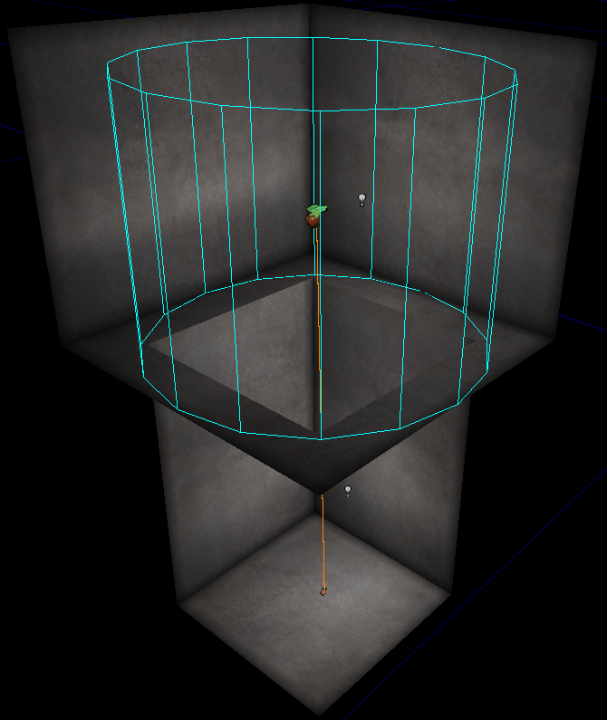 FlyingPathNode relié à un PathNode au niveau du sol