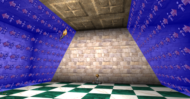 Une seule pièce bouclant sur elle-même à 45 degrés