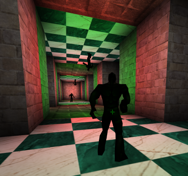 Le joueur se voit lui-même au plafond