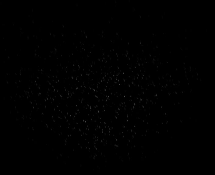 Particules de pluie vues de l'extérieur de la zone où elles se trouvent